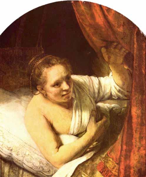 REMBRANDT Harmenszoon van Rijn Junge Frau im Bett